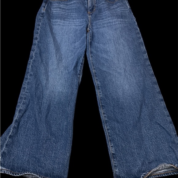 Ann Taylor Denim - Ann Taylor Blue Wide-Leg  Crop Jeans High Rise Size 2p